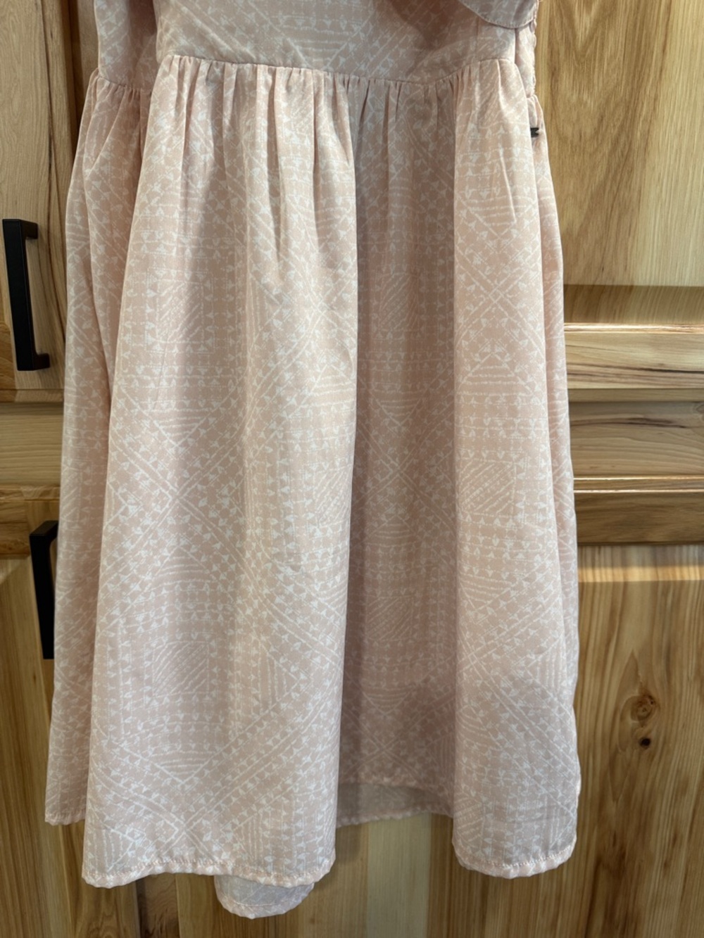 Roxy For Shore Blush Pink Sleeveless Twist-Front Summer Mini Dress Size M - Picture 5 of 13